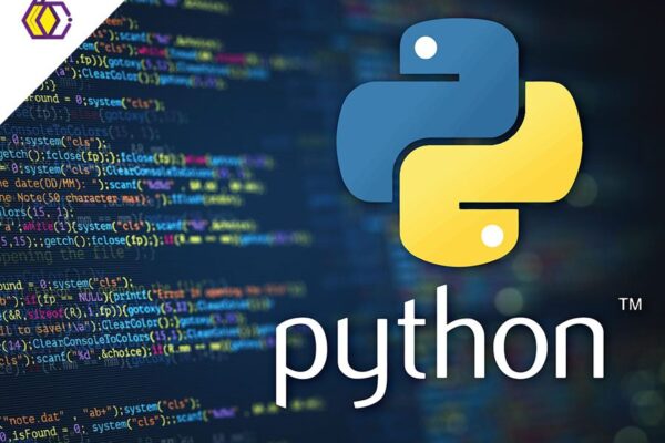 Illustration pédagogique montrant l’apprentissage de Python avec la fonction input() et les variables : un ordinateur affiche un code Python demandant le nom de l’utilisateur, tandis que des encadrés expliquent la saisie utilisateur, le stockage de la valeur dans une variable, l’affichage du résultat et l’importance d’utiliser Python 3.