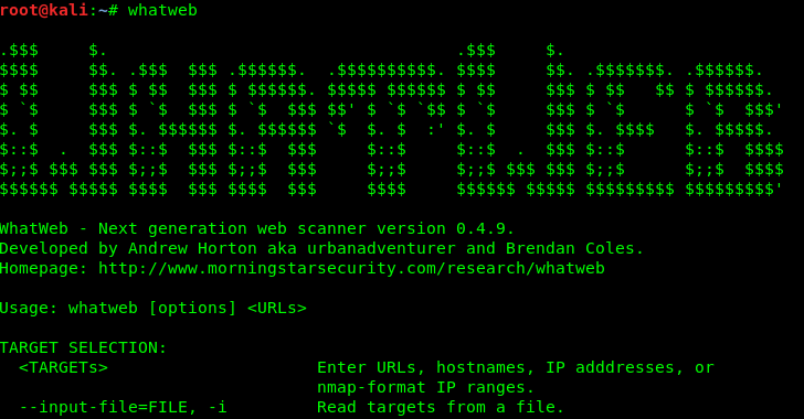 Terminal affichant un scan réseau avec des adresses IP et des ports ouverts, illustrant l’analyse d’un réseau domestique avec l’outil WhatWeb.