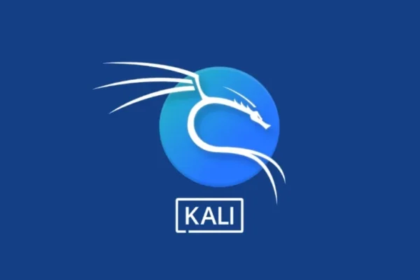 Interface de Kali Linux lancée sur VMware, montrant la machine virtuelle prête pour les tests de pénétration et le hacking éthique.